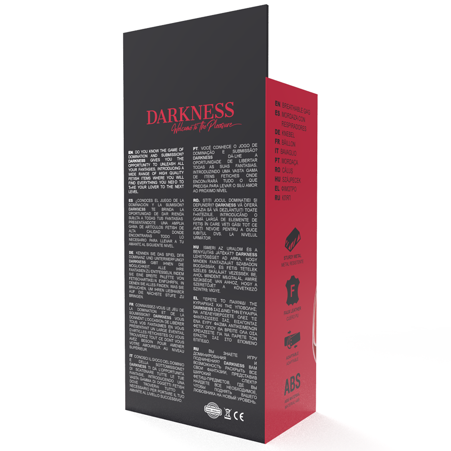 DARKNESS - BAVAGLIO TRASPIRANTE ROSSO