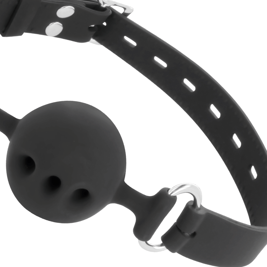 DARKNESS - BAVAGLIO IN SILICONE TRASPIRANTE NERO