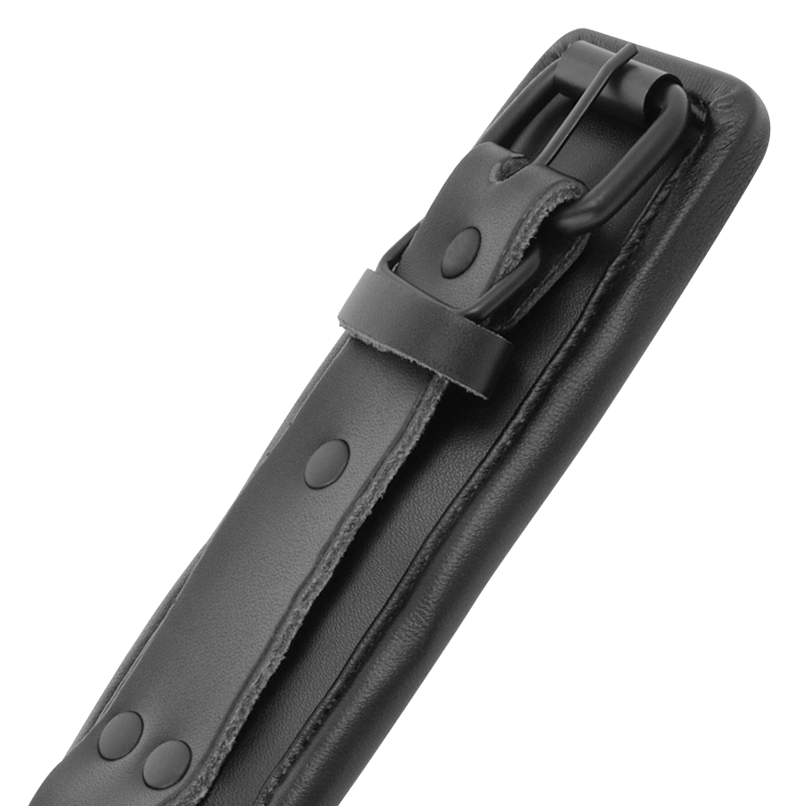DARKNESS - MANETTE ALLA CAVIGLIE REGOLABILI IN PELLE NERA