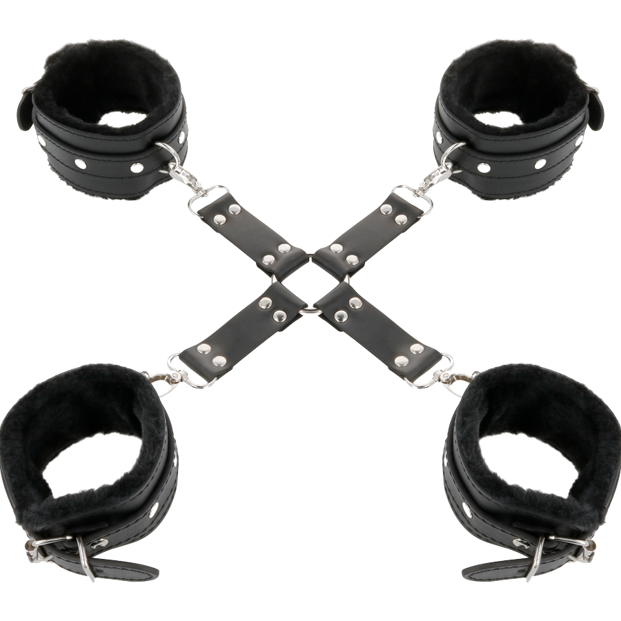 DARKNESS - MANETTE IN CUOIO PER PIEDI E MANI NERE