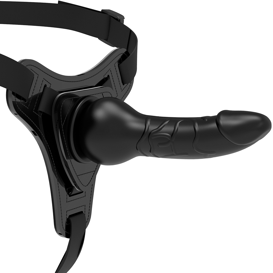 IMBRACATURA SOTTOMESSA FETISH - SILICONE NERO REALISTICO 16 CM