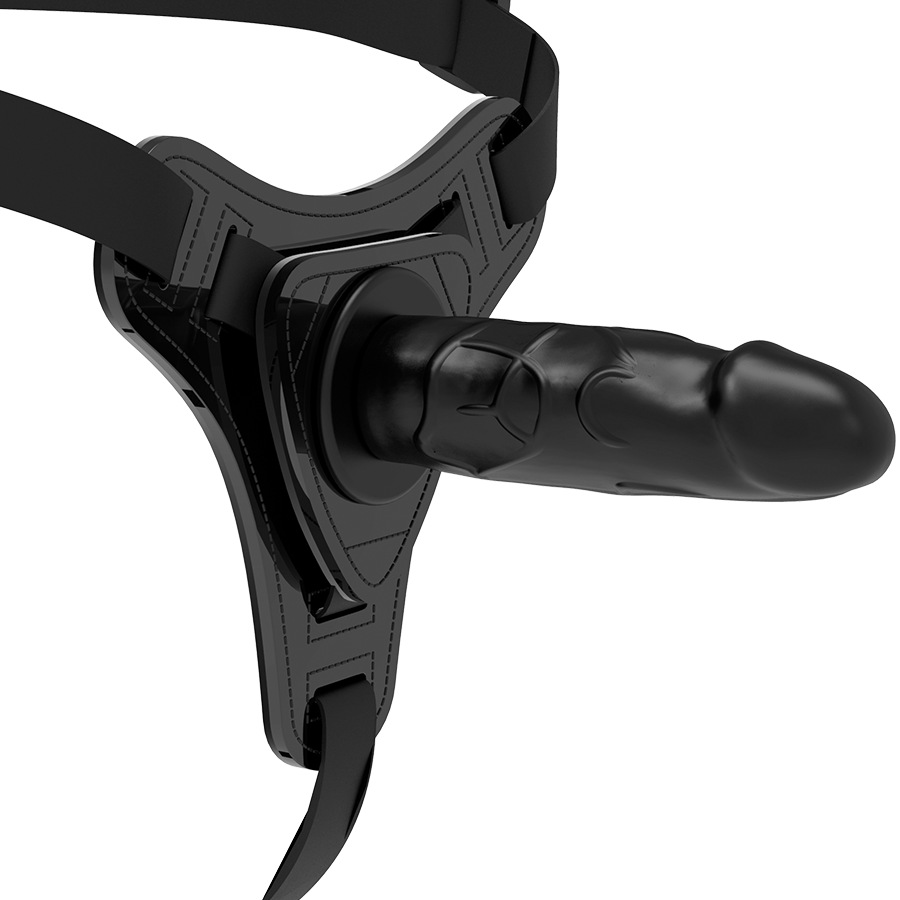 IMBRACATURA SOTTOMESSA FETISH - SILICONE NERO REALISTICO 15 CM