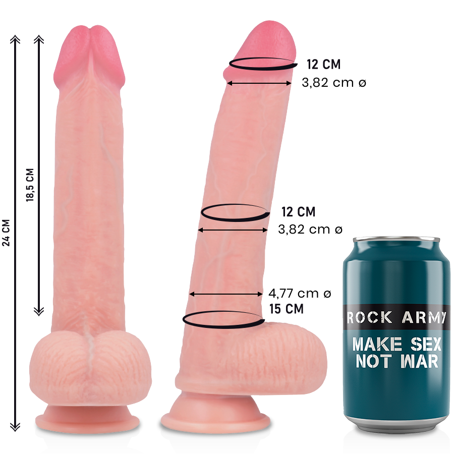ROCKARMY - SILICONA LÍQUIDA PREMIUM KINGCOBRA REALISTA 24 CM -O- 4,77 CM