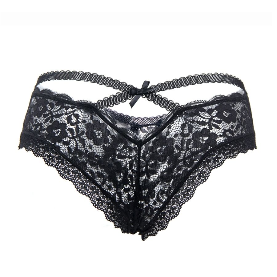 QUEEN LINGERIE - BRAGUITAS DE ENCAJE FLORAL S/M