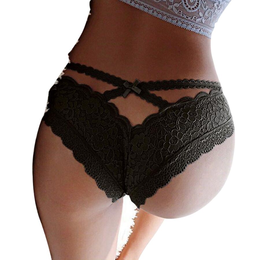 QUEEN LINGERIE - BRAGUITAS DE ENCAJE FLORAL S/M