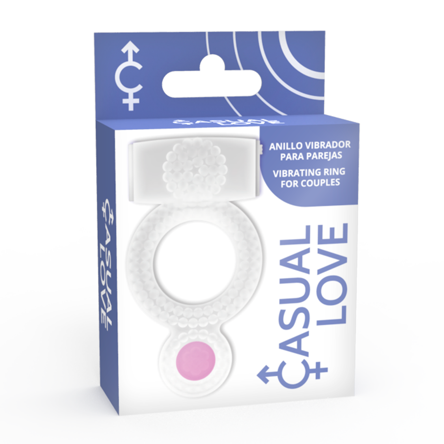 CASUAL LOVE - ANILLO VIBRADOR DOBLE PLACER TRANSPARENTE