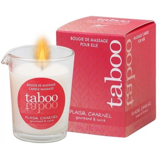 RUF - CANDELA DA MASSAGGIO TABOO PER LEI AROMA DI FIORI DI CACAO PLAISIR CHARNEL