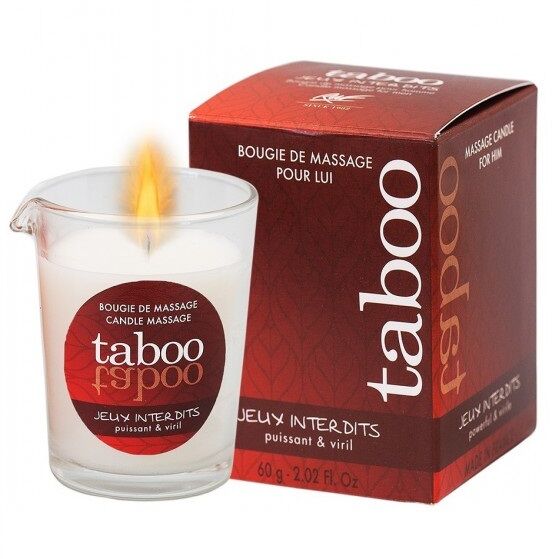 RUF - CANDELA DA MASSAGGIO TABOO PER LUI JEUX INTERDITS AROMA DI LICHEN SELVATICO