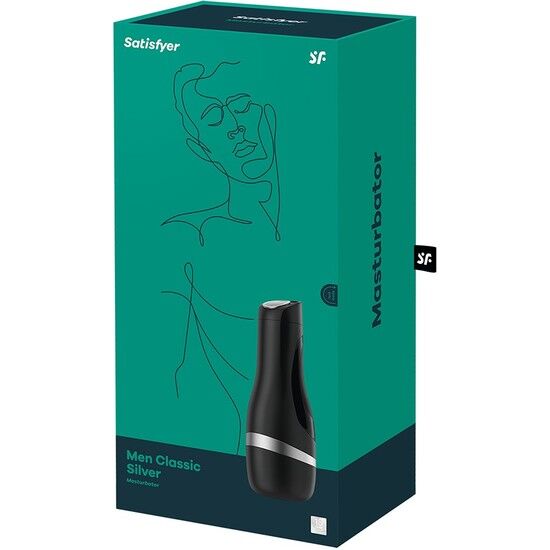 SATISFYER - MASTURBATORE UOMO CLASSICO ARGENTO