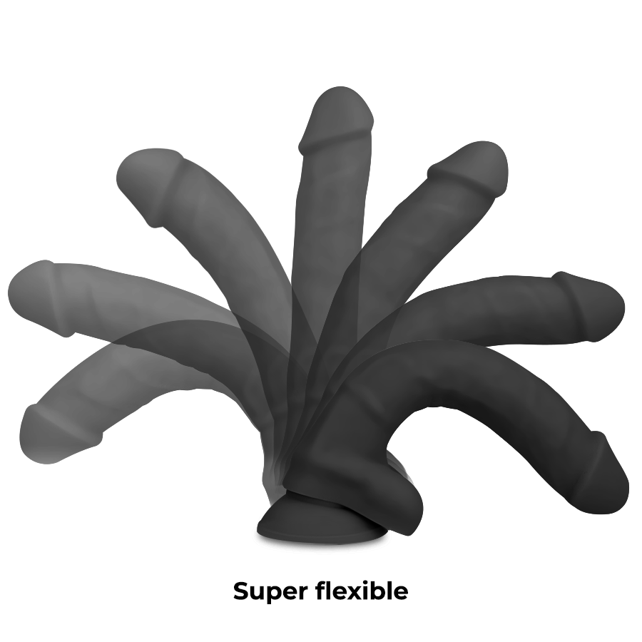 COCK MILLER - DILDO REALÍSTICO SILICONA DENSITY ARTICULABLE NEGRO 18 CM
