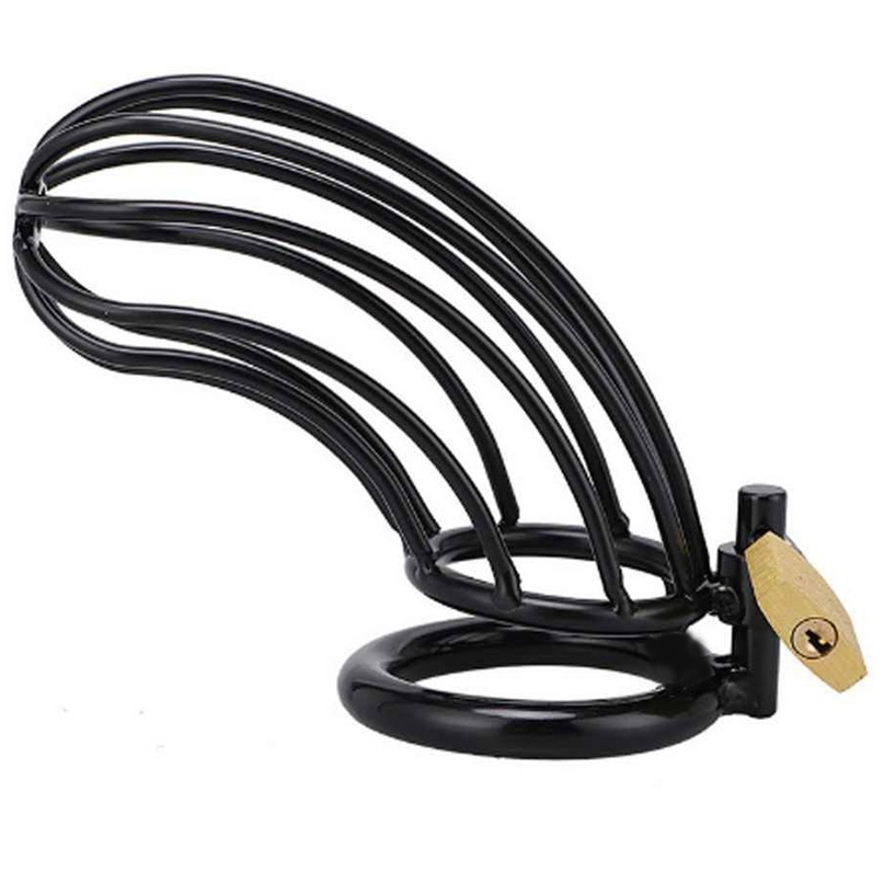 METAL HARD - GABBIA CON ANELLO DI CASTITÀ BLACK BIRD