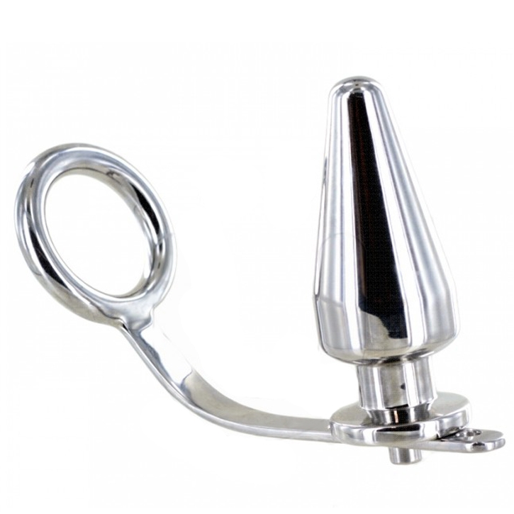 METALLO DURO - ANELLO IN ACCIAIO CON TAPPO ANALE 45 X 45 MM
