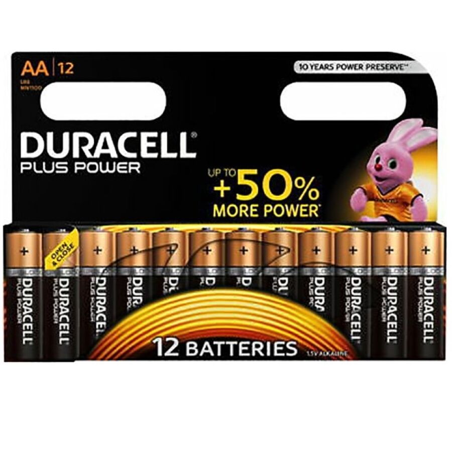 DURACELL - BATTERIA PLUS POWER AA LR6 12 UNITÀ