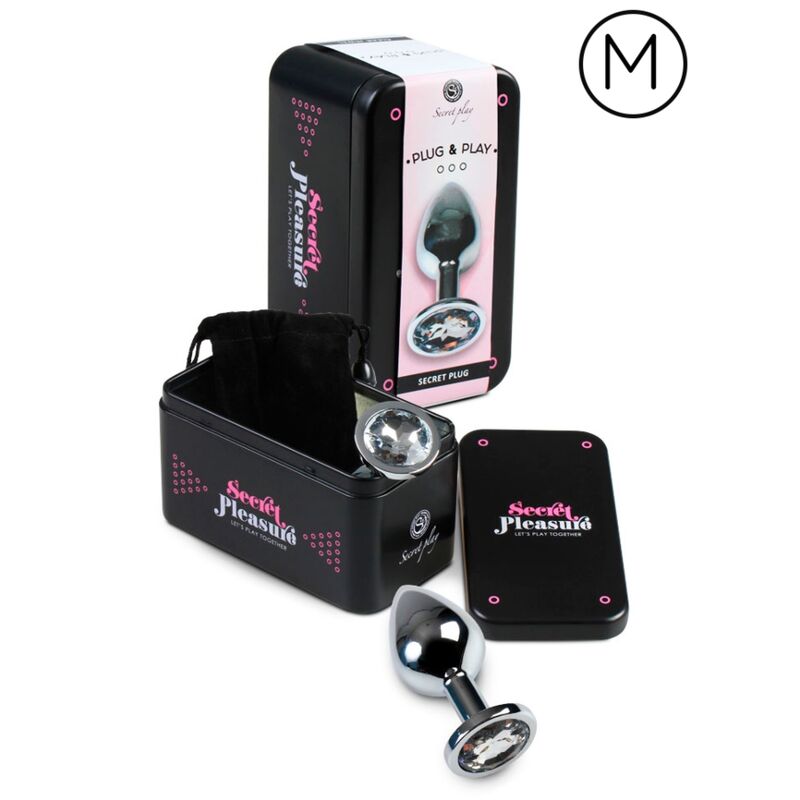 SECRETPLAY - PLUG ANALE ALLUMINIO TRASPARENTE 7CM 