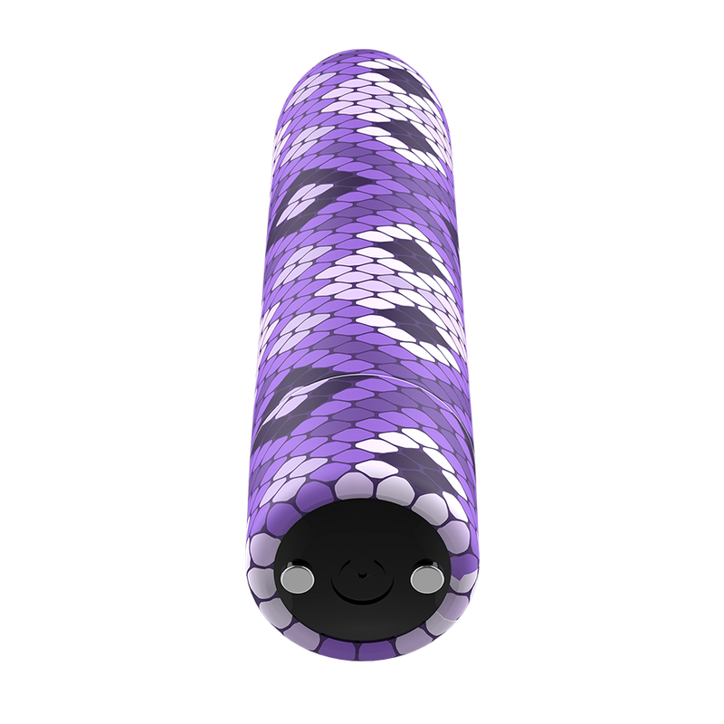 PROIETTILI PERSONALIZZATI - PROIETTILE MAGNETICO VIOLA RICARICABILE SNAKE 10 INTENSITÀ