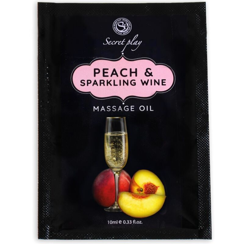 SECRETPLAY - BUSTINA DI OLIO DA MASSAGGIO ALLA PESCA E SPUMANTE 10 ML