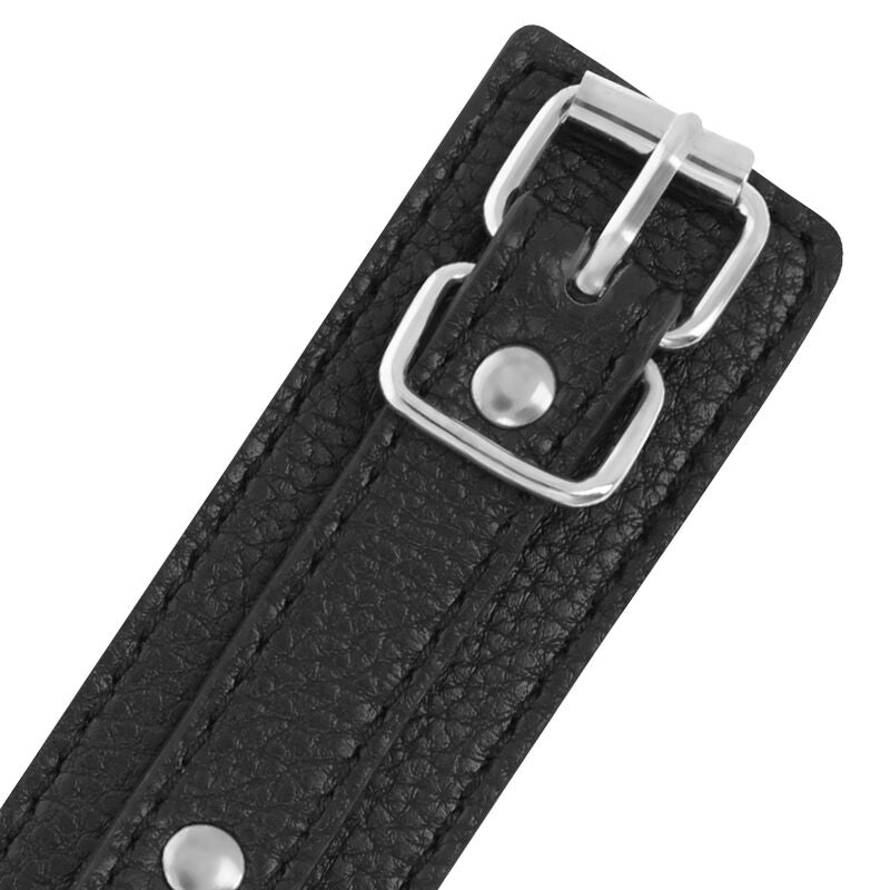DARKNESS - MANETTE IN PELLE NERA TESTURIZZATA