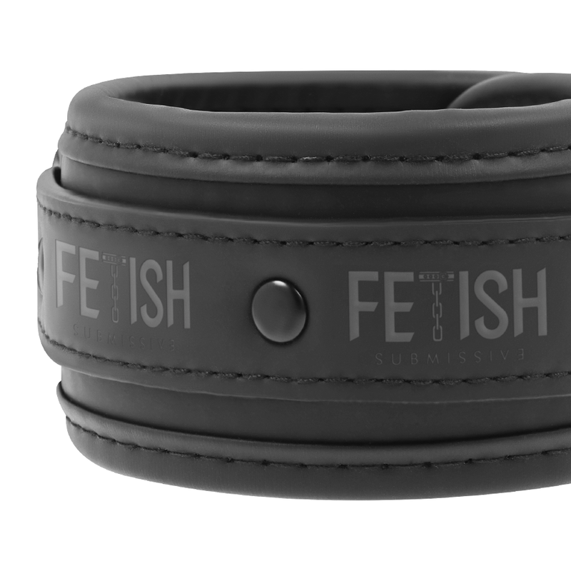 FETISH SUBMISSIVE - MANICOTTI ALLA CAVIGLIA IN PELLE VEGANA CON FODERA IN NOPRENE