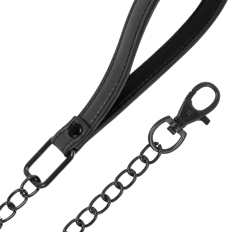 FETISH SUBMISSIVE - COLLANA CON CATENA RIVESTITA IN NOPRENE
