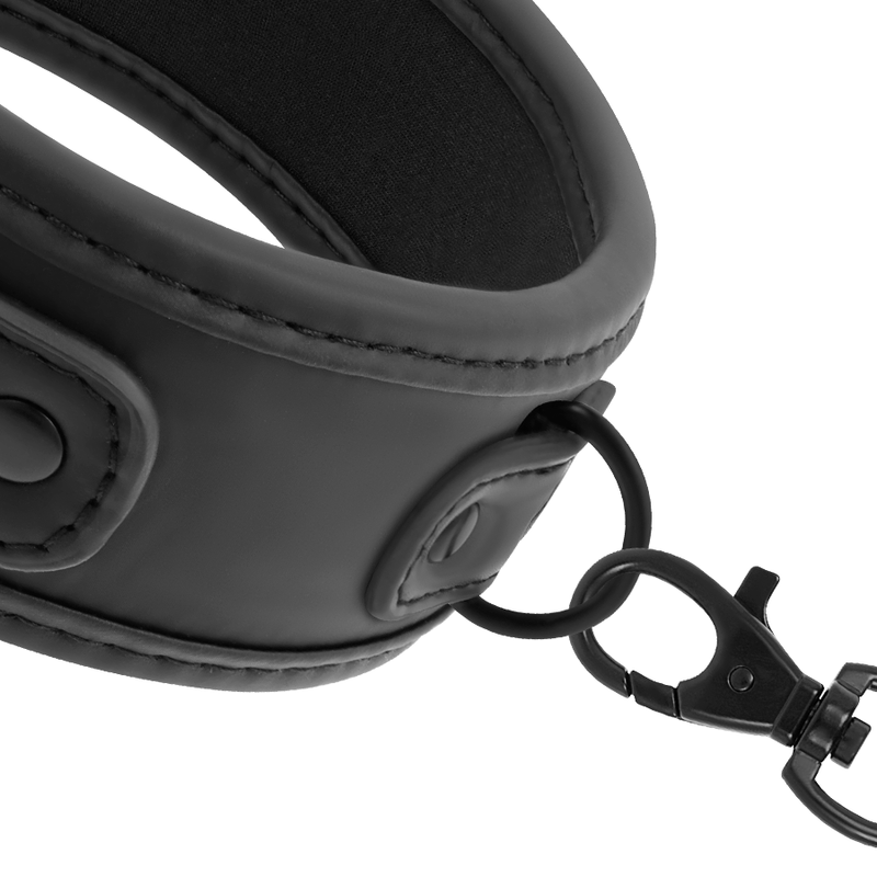 FETISH SUBMISSIVE - COLLANA CON CATENA RIVESTITA IN NOPRENE