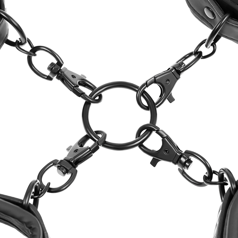 FETISH SUBMISSIVE - SET DI MANETTE PER MANI E CAVIGLIA CON FODERA IN NOPRENE