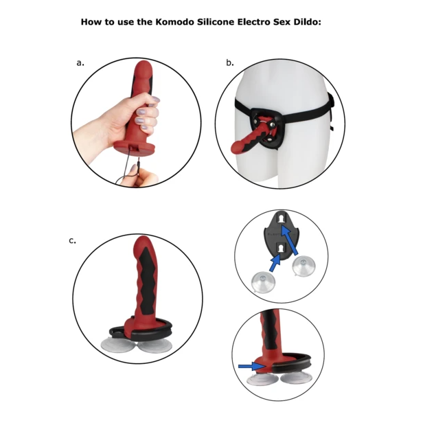 ELECTRASTIM - DILDO IN SILICONE FUSION KOMODO