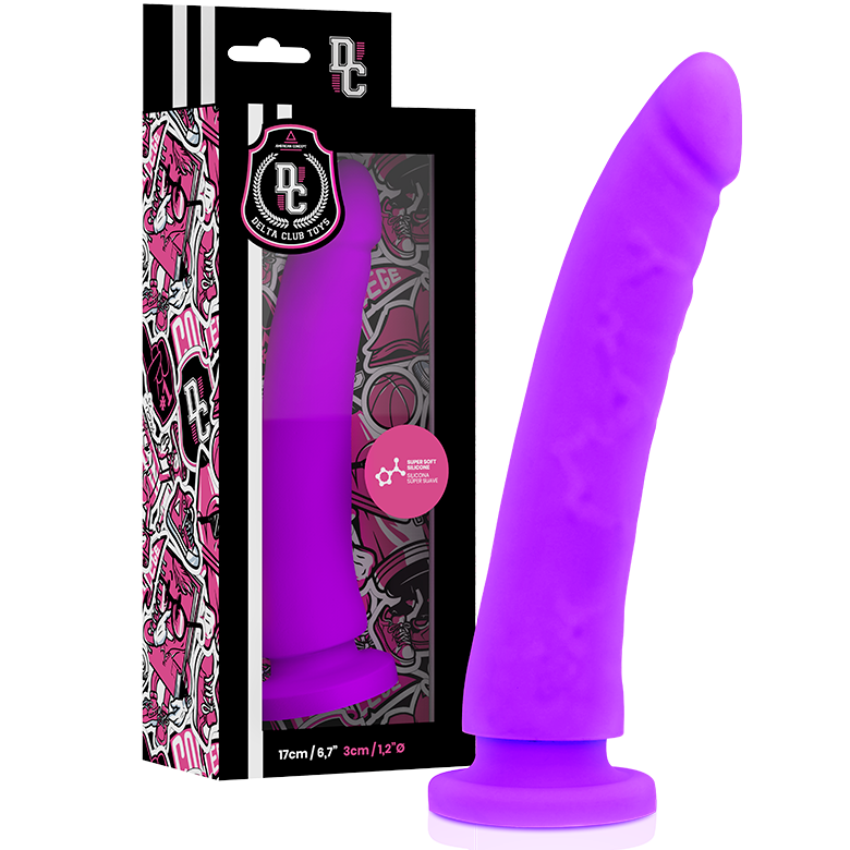 DELTA CLUB - JUGUETES DILDO LILA SILICONA MÉDICA 17 CM -O- 3 CM