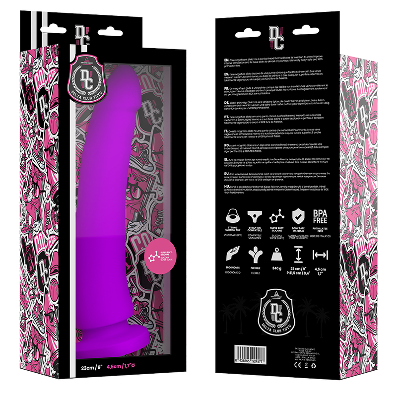 DELTA CLUB - TOYS DILDO LILLA IN SILICONE MEDICO 23 CM -O- 4,5 CM