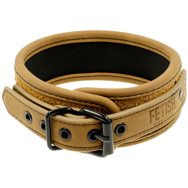 FETISH SUBMISSIVE ORIGEN - COLLANA RIVESTITA IN NEOPRENE CON CATENA