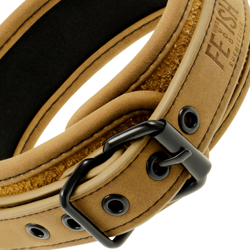 FETISH SUBMISSIVE ORIGEN - COLLANA RIVESTITA IN NEOPRENE CON CATENA