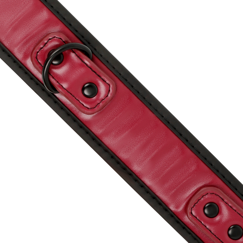 FETISH SUBMISSIVE DARK ROOM - COLLANA CON CATENA RIVESTITA IN NEOPRENE