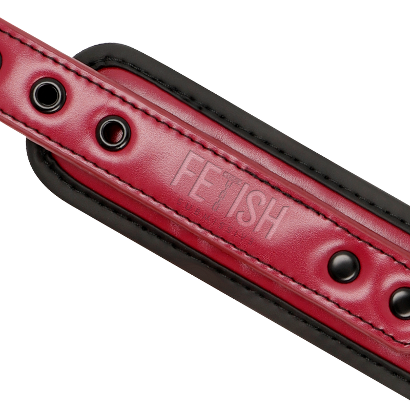 FETISH SUBMISSIVE DARK ROOM - COLLANA CON CATENA RIVESTITA IN NEOPRENE