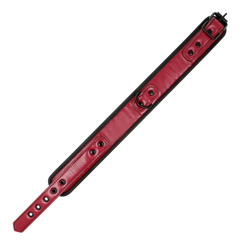 FETISH SUBMISSIVE DARK ROOM - COLLANA CON CATENA RIVESTITA IN NEOPRENE