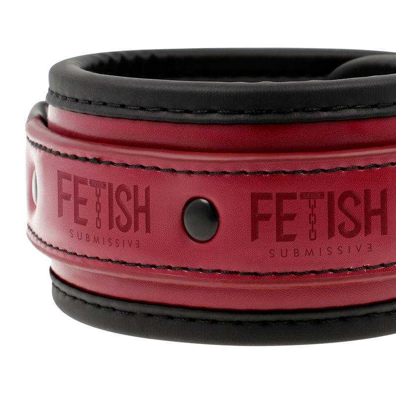 FETISH SUBMISSIVE DARK ROOM - MANETTE IN PELLE VEGANA CON FODERA IN NEOPRENE