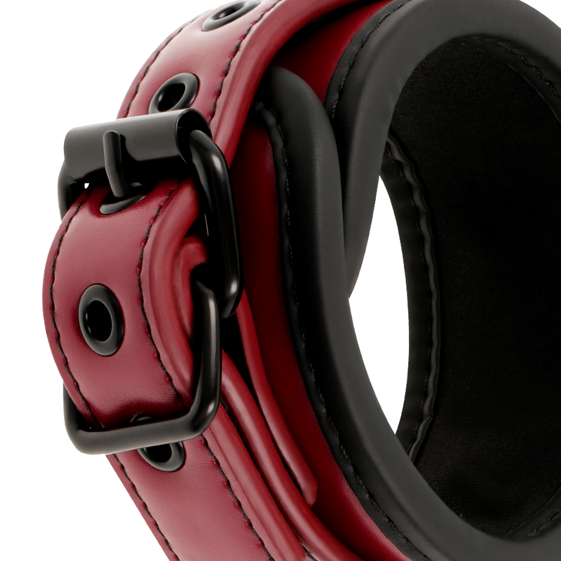 FETISH SUBMISSIVE DARK ROOM - MANETTE ALLA CAVIGLIA IN PELLE VEGANA CON FODERA IN NEOPRENE