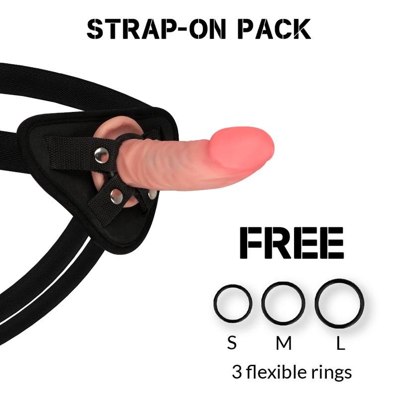 ROCKARMY - IMBRACATURA + DILDO REALISTICO TIGRE A DOPPIA DENSITÀ 14 CM -O- 4,46 CM