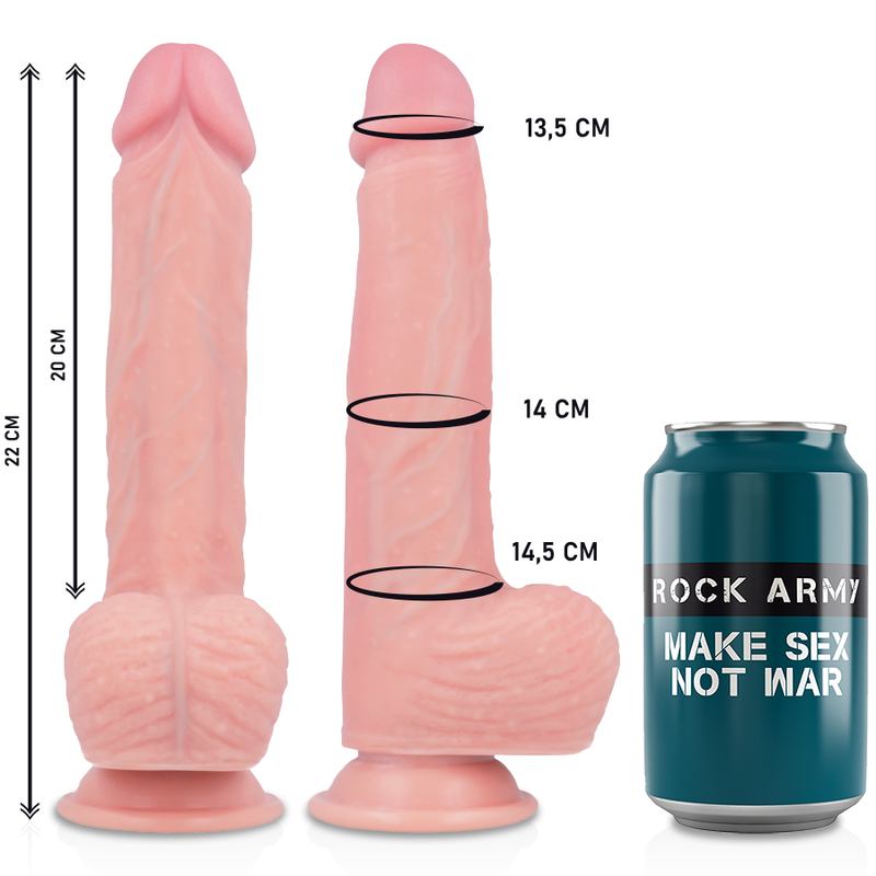 ROCKARMY - ARNÉS + VIBRADOR DE SILICONA LÍQUIDA PREMIUM APACHE CONTROL REMOTO 20,5 CM -O- 4,62 CM